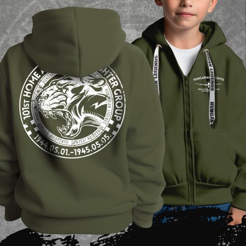 101. PUMA gyerek kapucnis, cipzáras pulóver