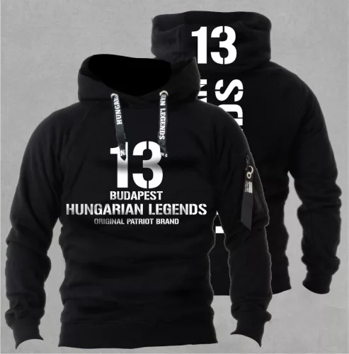 13 - BUDAPEST férfi kapucnis, belebújós pulóver