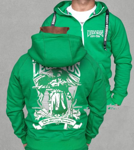 1914-1918 férfi kapucnis, cipzáras pulóver