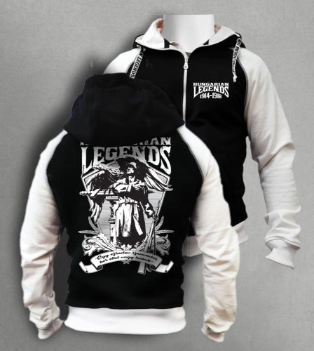 1914-1918 férfi kapucnis, cipzáras pulóver