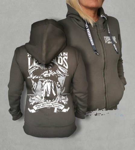 1914-1918 női cipzáras, kapucnis pulóver