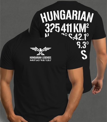 Hungarian Legends - 325 411 KM² férfi rövid ujjú póló