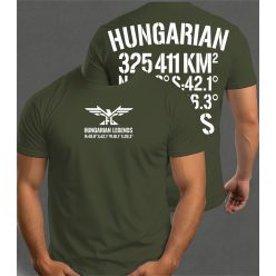 Hungarian Legends - 325 411 KM² férfi rövid ujjú póló