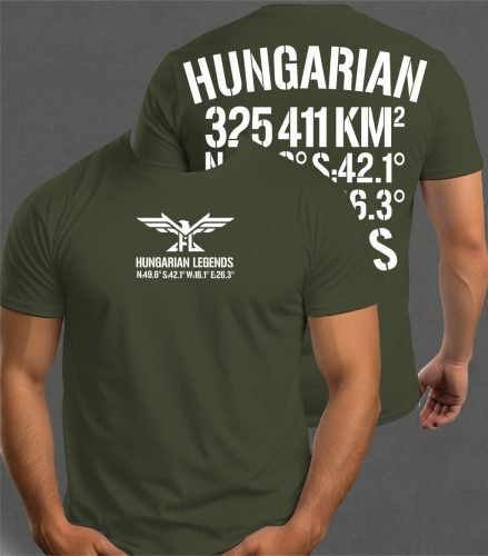 Hungarian Legends - 325 411 KM² férfi rövid ujjú póló