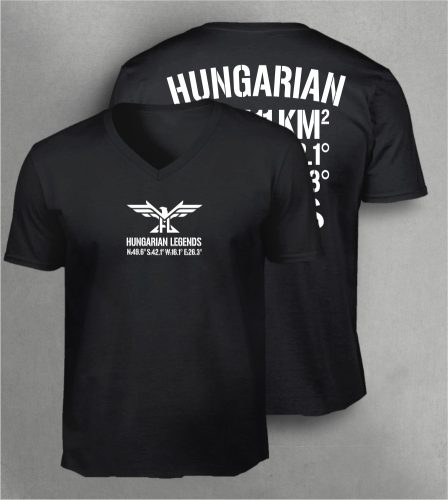 Hungarian Legends - 325 411 KM² férfi v-nyakú póló