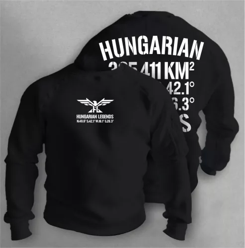 Hungarian Legends - 325 411 KM² férfi kerek nyakú pulóver