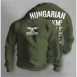   Hungarian Legends - 325 411 KM² férfi kerek nyakú pulóver