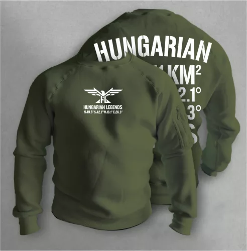 Hungarian Legends - 325 411 KM² férfi kerek nyakú pulóver