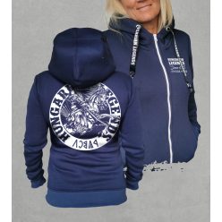 Álmos vezér női cipzáras, kapucnis pulóver