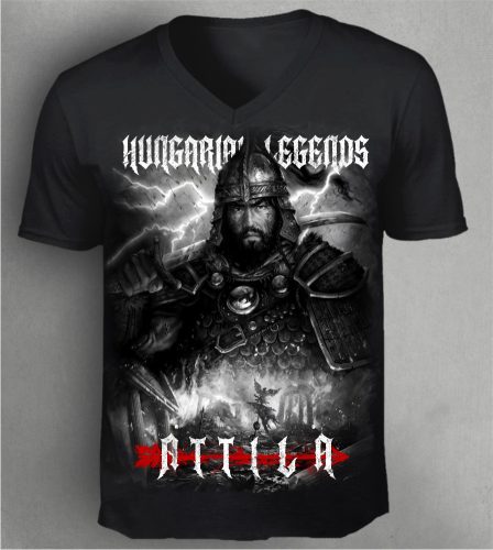 Attila - Isten kardja férfi v-nyakú póló