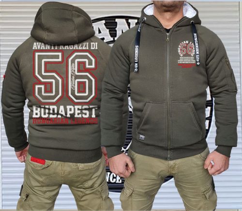 Avanti férfi sherpa béléses cipzáras pulóver