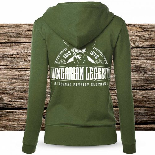 Betyár felirattal - női cipzáras, kapucnis pulóver