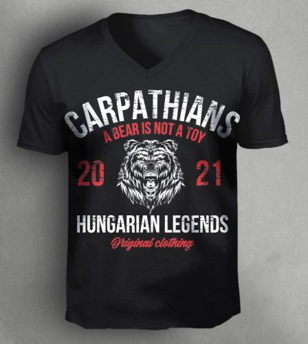 A medve nem játék! - férfi v-nyakú póló