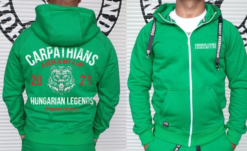 A medve nem játék! - férfi kapucnis, cipzáras pulóver