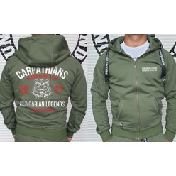 A medve nem játék! - férfi kapucnis, cipzáras pulóver