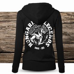 Csodaszarvas női cipzáras, kapucnis pulóver