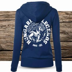 Csodaszarvas női cipzáras, kapucnis pulóver