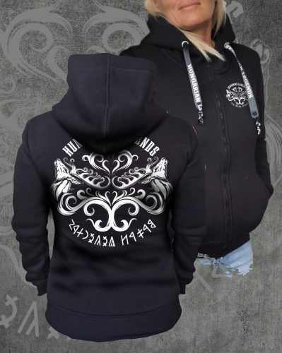 Csodaszarvas 2024 női cipzáras, kapucnis pulóver