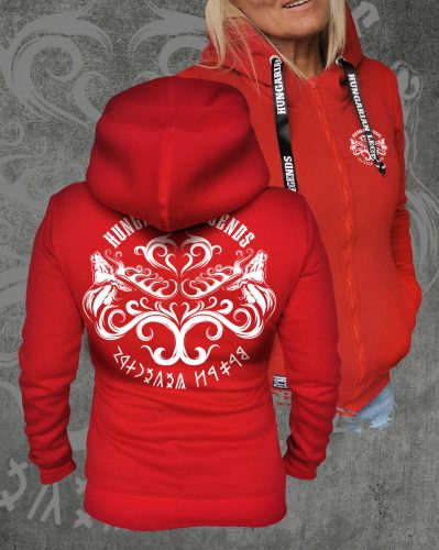 Csodaszarvas 2024 női cipzáras, kapucnis pulóver