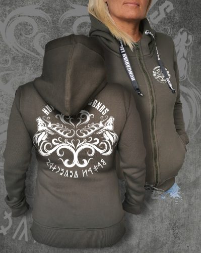 Csodaszarvas 2024 női cipzáras, kapucnis pulóver