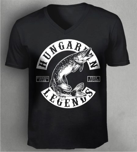 CSUKA - Esox Lucius férfi v-nyakú póló