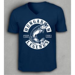 CSUKA - Esox Lucius férfi v-nyakú póló