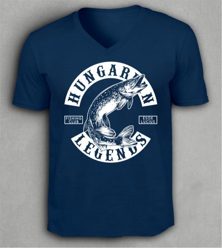 CSUKA - Esox Lucius férfi v-nyakú póló
