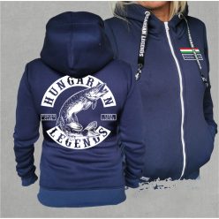 CSUKA - Esox Lucius női cipzáras, kapucnis pulóver