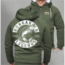   CSUKA - Esox Lucius férfi sherpa béléses cipzáras pulóver