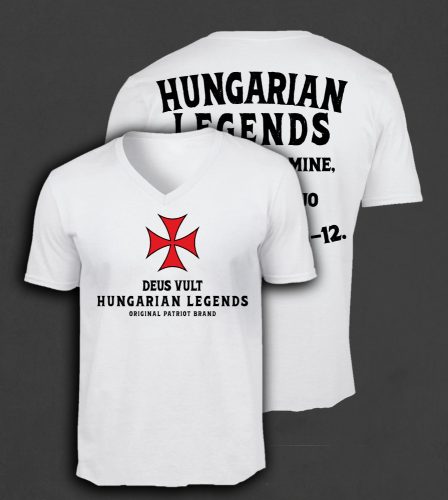 Deus Vult férfi v-nyakú póló