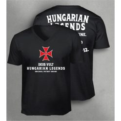 Deus Vult férfi v-nyakú póló