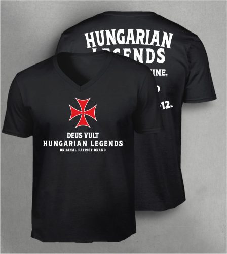 Deus Vult férfi v-nyakú póló