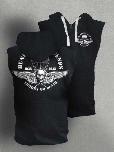 Ejtőernyős zászlóalj férfi kapucnis, cipzáras mellény