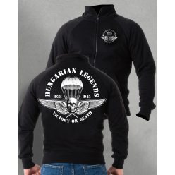   Ejtőernyős zászlóalj férfi cipzáras, galléros pulóver