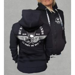 Ejtőernyős zászlóalj női cipzáras, kapucnis pulóver