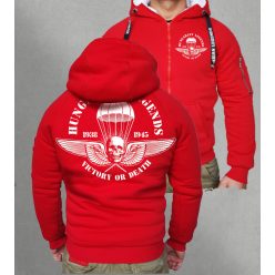   Ejtőernyős zászlóalj férfi sherpa béléses cipzáras pulóver