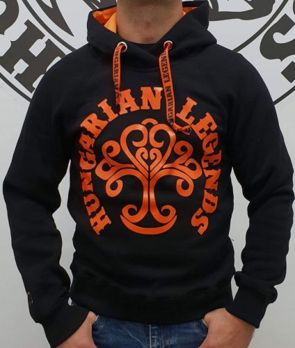 Életfa férfi kapucnis, belebújós pulóver