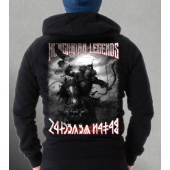 Előd vezér férfi kapucnis, cipzáras pulóver