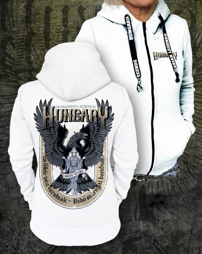 Emese álma női cipzáras, kapucnis pulóver