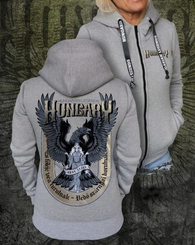 Emese álma női cipzáras, kapucnis pulóver