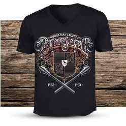  Fekete sereg férfi v-nyakú póló