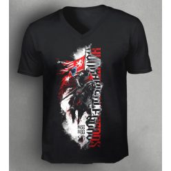 Fekete sereg '25 férfi v-nyakú póló