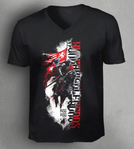 Fekete sereg '25 férfi v-nyakú póló