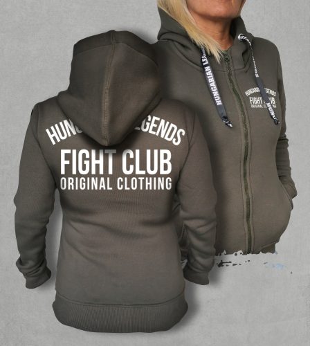 Fight Club női cipzáras, kapucnis pulóver