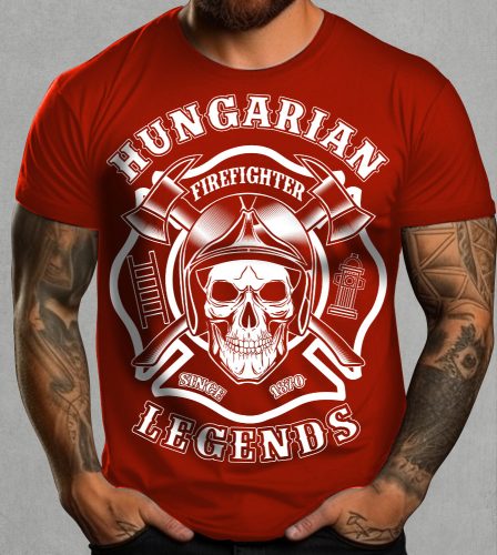 Tűzoltó férfi rövid ujjú póló