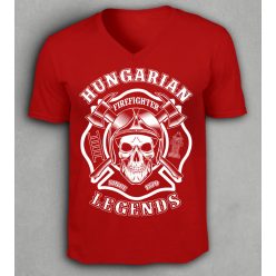 Tűzoltó férfi v-nyakú póló