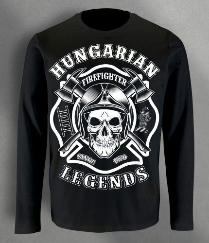 Tűzoltó  férfi hosszú ujjú póló