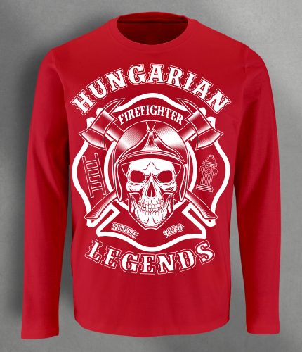 Tűzoltó  férfi hosszú ujjú póló