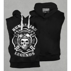 Tűzoltó férfi kapucnis, belebújós mellény