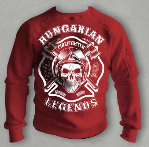 Tűzoltó férfi kerek nyakú pulóver